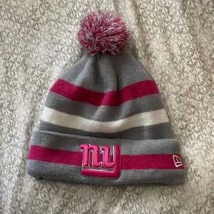 New York giants breast cancer winter hat